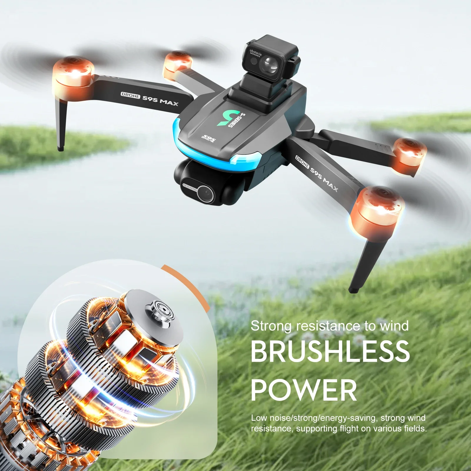 新しい S9S MAX ミニドローン 4K 2 軸 PTZ  - Drone Gimbal Case のレビューと価格